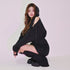 Shoulder cutout sequin sweatshirt setup
